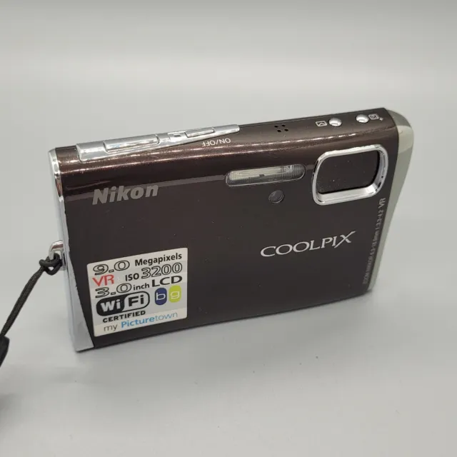 Nikon Coolpix S52c 9.0MP Compact Digital Camera Black Tested