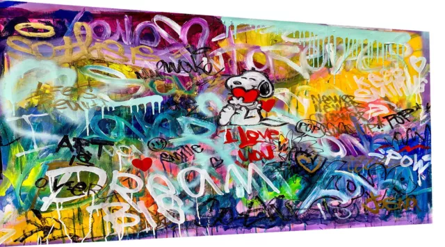 Leinwand Bilder Pop Art Snoopy Wandbilder-Hochwertiger Kunstdruck