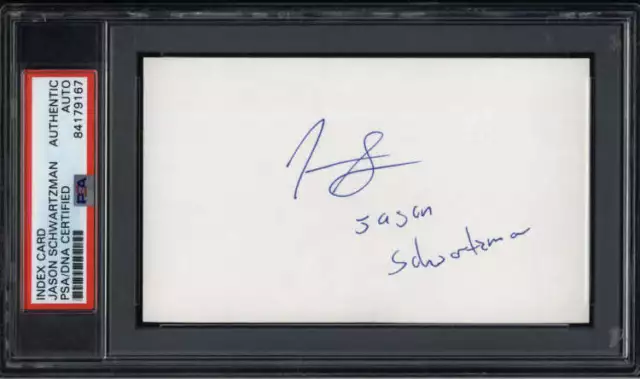 Jason Schwartzman Composer / Actor Signed 3" x 5" Index Card  PSA/DNA