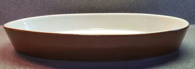 Vintage Hall Pottery #575 Brown Oval Au Gratin Casserole Baker Baking Dish, USA