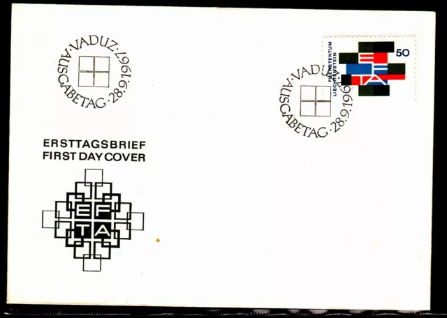 Liechtenstein EFTA CEPT FDC MI 481, Vaduz 28.09.67