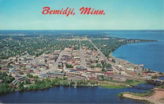 Aerial View of Bemidji Minnesota MN - Postcard