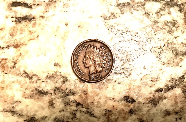 1894 Indian Head Penny Full Liberty Great Rims Sharp  Rare Coin Lot #0925A