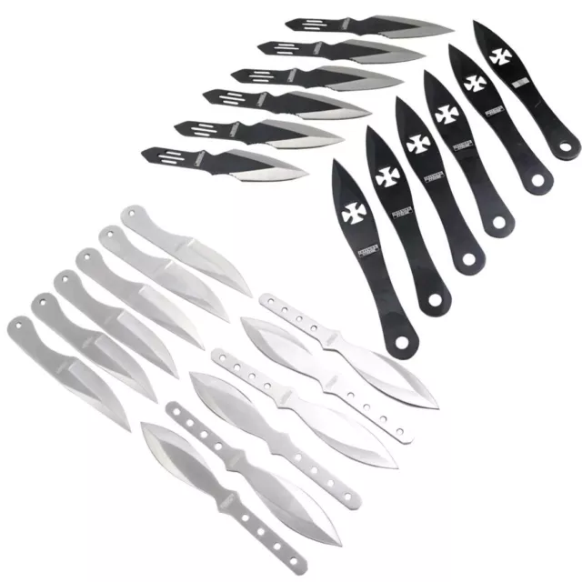 24PC Ninja Tactical Hunting MIXED Knives Ninjutsu Kunai Throwing Knife Set NEW