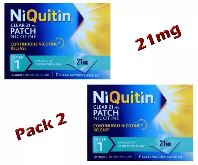 NiQuitin Cerotti 7 Step1 21Mg Confezione 2 === Totale 14 Scadenza 06/2025