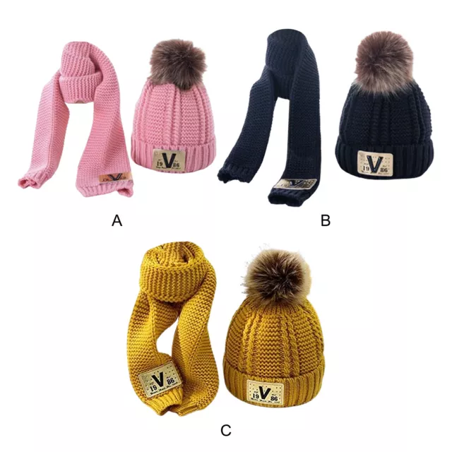 Boys And Girls Lovely Thick Hat And Scarf Stay Cozy In Style Warm Fashionable