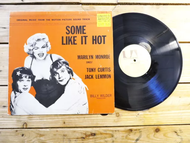 Marilin Monroe Some Like It Hot Bof Lp 33T Vinyle Ex Cover Ex Original 1974