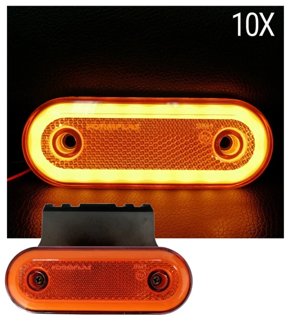LUCE INGOMBRO LED ARANCIONE 12-24 V CON STAFFA - TRUCK SERVICE PARTS