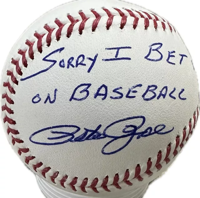 Pete Rose Signed Autographed OML Baseball Beckett & Pete Rose Hologram Sorry.