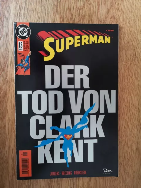 Superman Dino Verlag Nr 13 1997 Comic DC Der Tod von Clark Kent