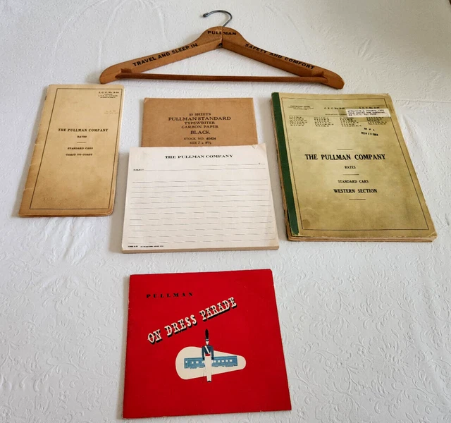Vintage 1940's-60's Pullman Co. Railroad Documents Passenger Brochure Hanger