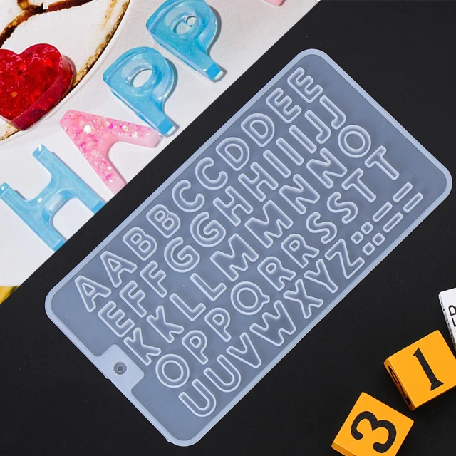 en résine alphabétique Outil de bijouterie Moule en silicone Moule de coulée