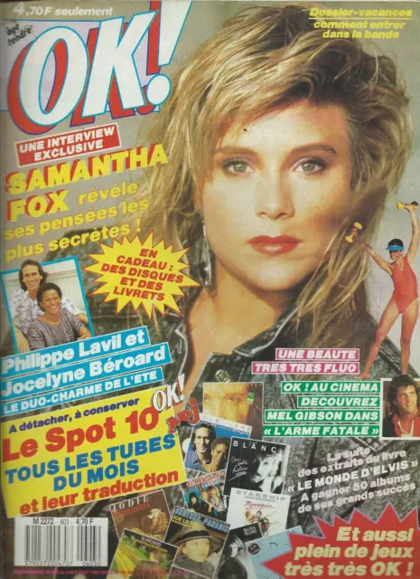 OK 603 08/1987   Samantha Fox, P Lavil 24/321