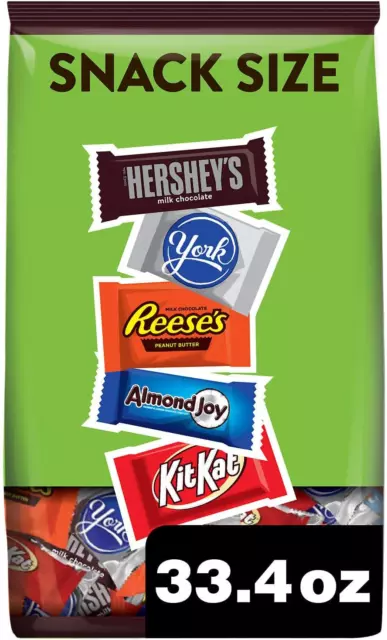 Hershey Assorted Chocolate Flavored Snack Size, Easter Candy Party Pack, 33.43 O
