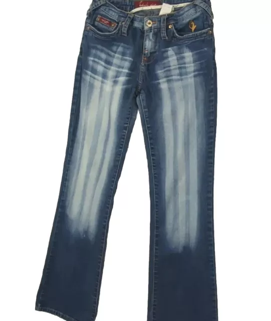 Baby Phat Jeans Women's Size 5 Estilo Junior Flare Leg Low Rise Gold Logo Y2K