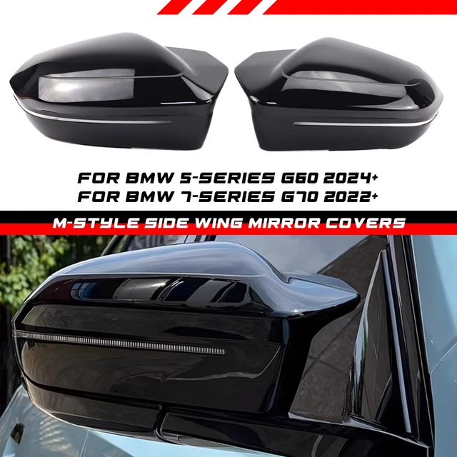 Paire De Coques De Rétroviseur Noir Brillant Pour BMW Série 5 E60 2004-2007