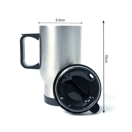 Silver Colour Stainless Steel Insulated Travel Coffee Mug Tumbler Car Cup