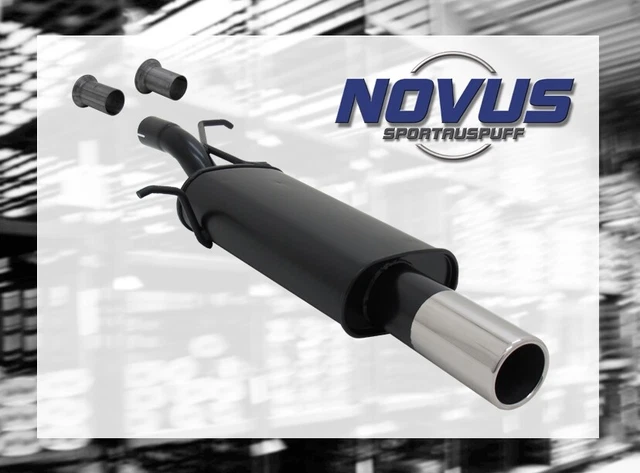 NOVUS Scarico Sportivo Gruppo N D 1x 90mm per Citroen C4 + Peugeot 307