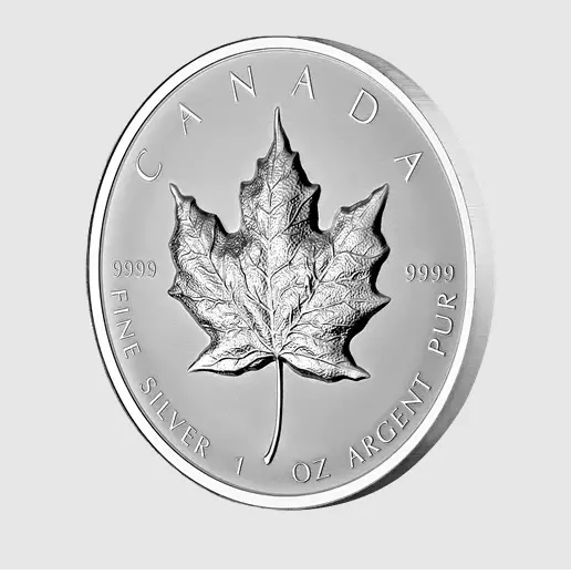 2022 Canada Ultra High Relief Sml Silver Maple Leaf $20 99.99% Pure Silver Coin 3