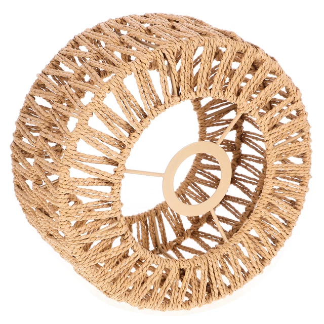 PARALUME CORDA DI Carta Intrecciato Tamburo Lampadario Led Soffitto