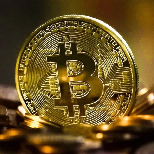 Creative Souvenir Gold Plated Bitcoin Collectible Great Gift for Bitcoin Art fan