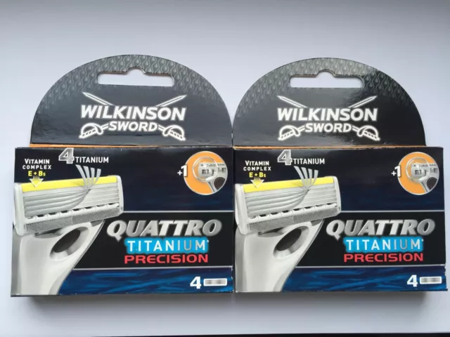 16 lame da barba Wilkinson Quattro Titanium Precision nuove/IMBALLO ORIGINALE