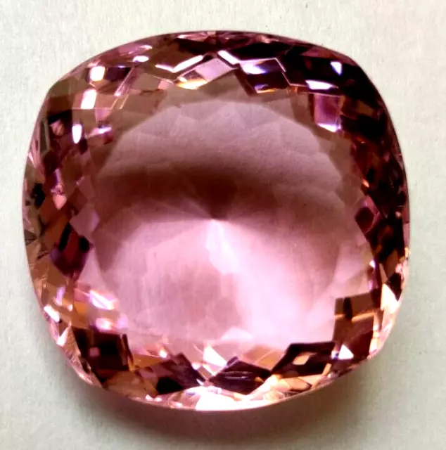 67.95 Ct. Large Pink Kunzite Cushion Cut Loose Faceted Gemstone Gift for Women
