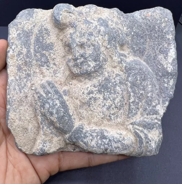 Buddhain Ghandhra Rare Ancient Old Indo Greek Era Statue Schist  Relief Tile
