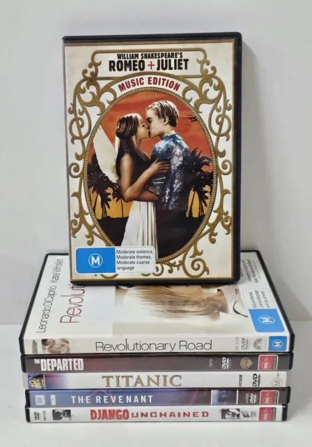 Leonardo DiCaprio DVD Lot Revenant Django Titanic The Departed Romeo & Juliet