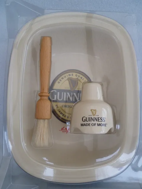 Guinness Ceramic Pie Dish, Pie Funnel & Pastry Brush Set---Unused