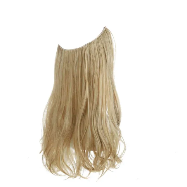 Synthetic No Clip Wave Halo Hair Extensions Toupee Fake Hair Piece Hairpiece