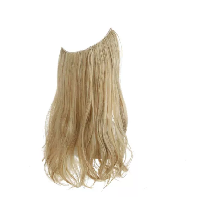 Synthetic No Clip Wave Halo Hair Extensions Toupee Fake Hair Piece Hairpiece