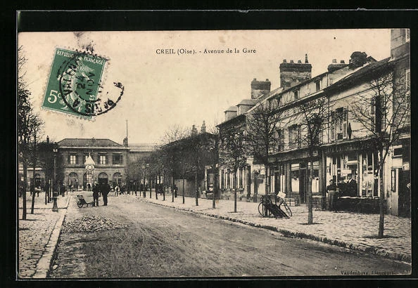 CPA Creil, Avenue de la Gare