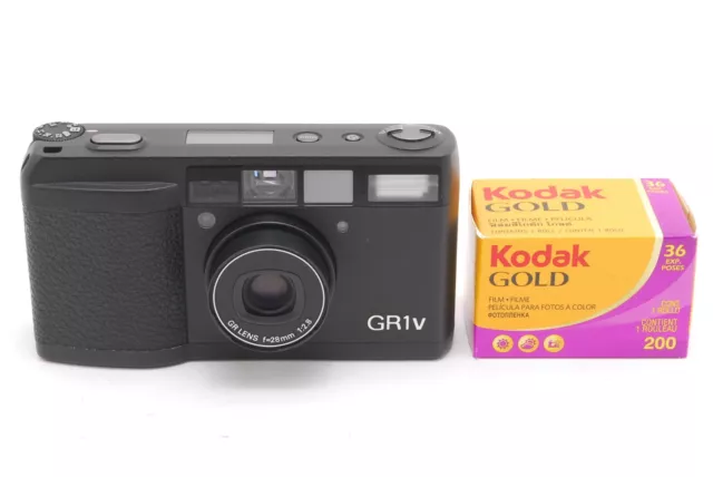 LCD Works [NEAR MINT++] Ricoh GR1v Black Point & Shoot 35mm Film Camera JAPAN