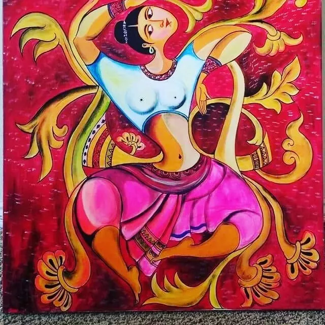 Traditional Dancing girl Painting