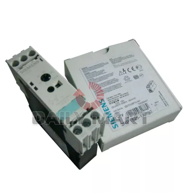 New Siemens LED 24 VDC/AC/200 3RP1525-1AP30 Time Delay Relay Timer 1 Changeover