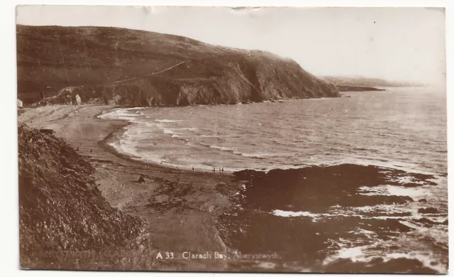 1934 Real Photo Postcard Clarach Bay Aberystwyth Wales