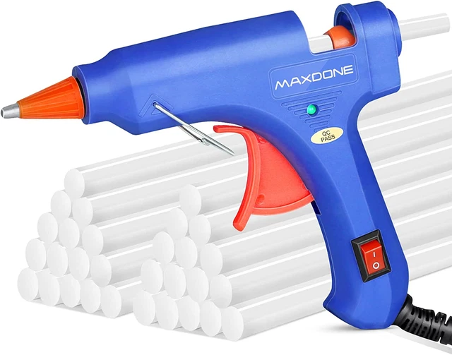 Pistola per Colla a Caldo - 20W - 30 Bastoncini di Colla 7x130mm - Fai da Te