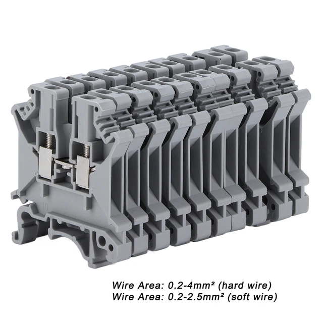 Combination Terminals 100Pcs Rail Wiring Terminal 800V 32A Good Conductivity