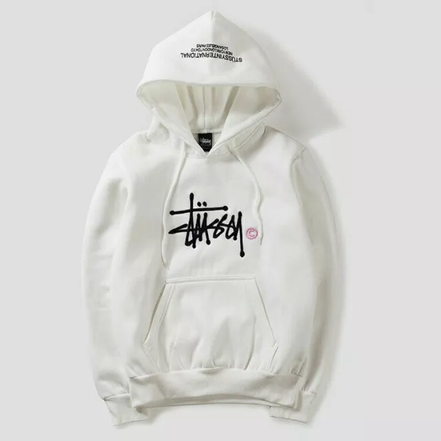 Herren Damen STUSSY Warm Hoodie Sweatshirt Hoody Kapuzenpullover Pullover DE*