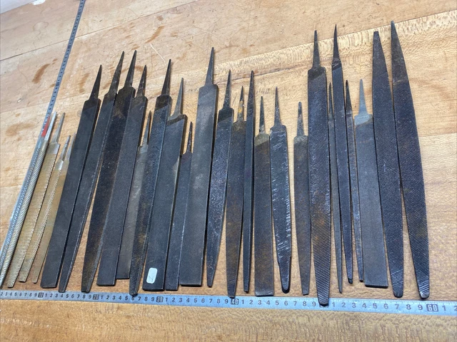 N.1 OLD TOOL  OUTIL ANCIEN , Lot 27 Limes Pour Bois Et Fer 7,9 Kilos