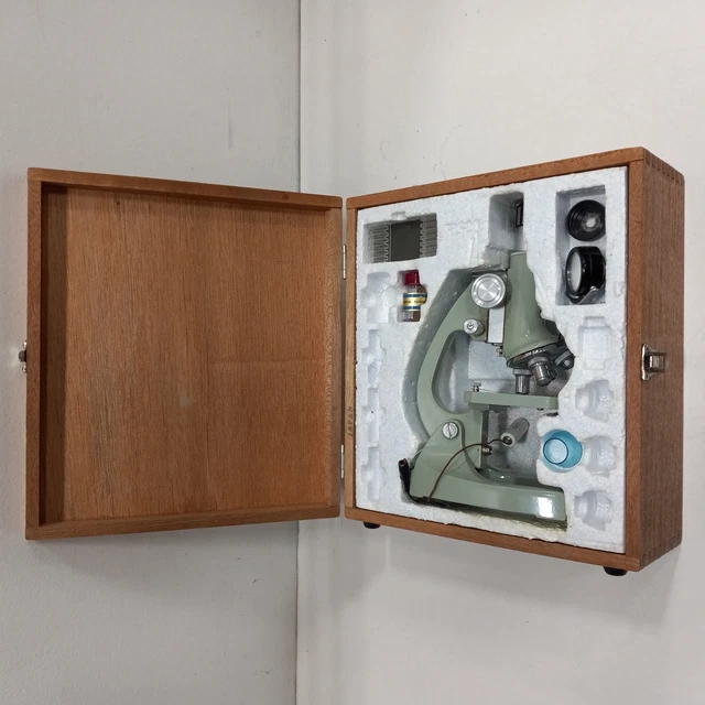 Juego de microscopios vintage Tasco 1200x con estuche