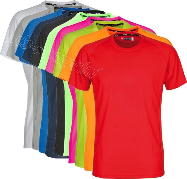 Maglietta T-Shirt Uomo Manica Corta Poliestere Fitness Running Payper Runner