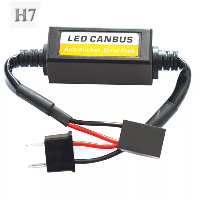 H7 Error Free Canbus LED Headlight Canceller Decoder Anti Flicker Load Resistor