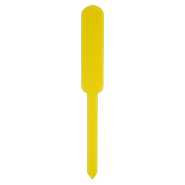 Etichette per piante, 100 pezzi, etichette in plastica per nome piante in vaso, etichette per nome piante da fiore, etichette impermeabili per piante da giardino all'aperto (giallo