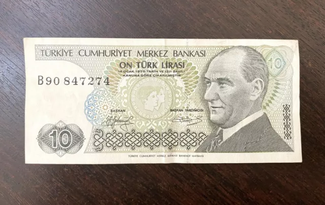 Türkei / Turkey 10 Turkish Lira 1982-1987 Unc Pn-193a.2, Banknote24