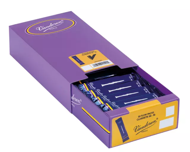 Vandoren Traditionnel BB Clarinette, Boîte De 50 - Force 2.5