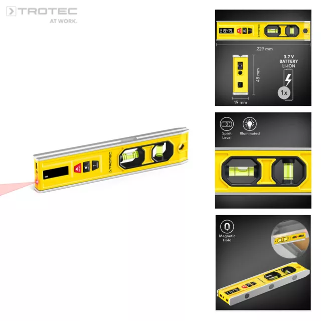 TROTEC BD1L Livella laser Laser di linea Misuratore di distanza Livella