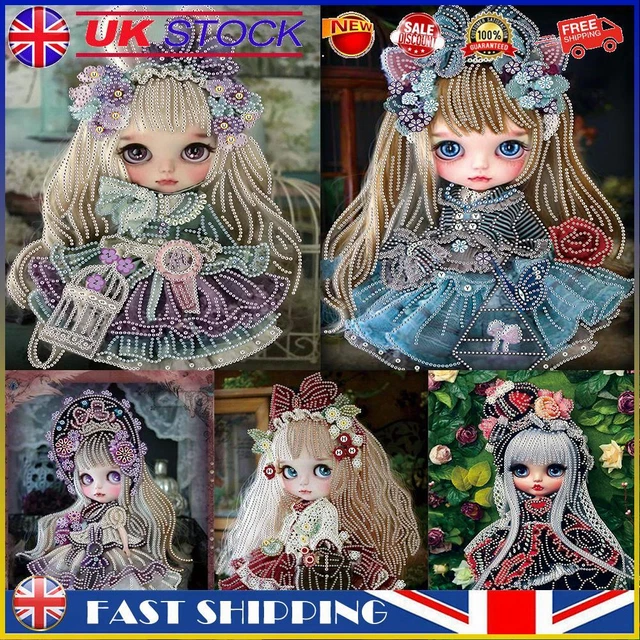 Diamond Painting Kit Cartoon Doll 5D DIY Partial Drill Special Shape Rhinestones