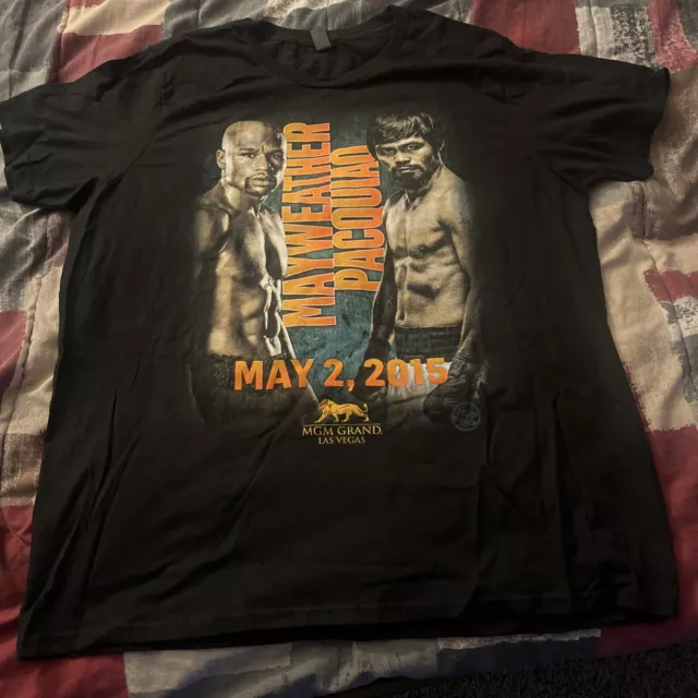 Manny Pacquiao vs Floyd Mayweather Jr. Men's T-shirt Size 2XL Pre Owned.